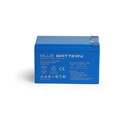 Blue Battery 12 Volt 12 Amper Bakımsız Kuru Akü , Ups Aküsü