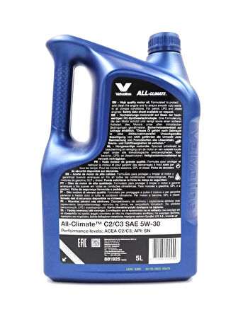 VALVOLINE ALL CLIMATE 5W-30 5 LT ( Üretim Yılı 2024 )