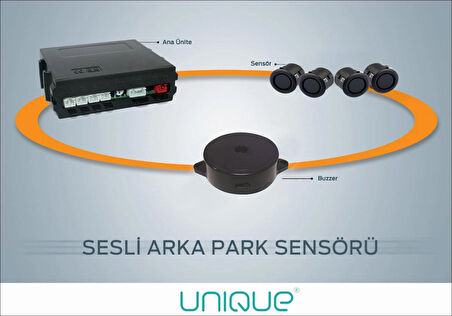 Unique ® Park Sensörü Ses Ikazlı Tip 19 mm Beyaz Sensör