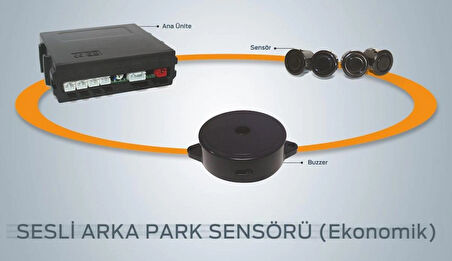 Unique ® Park Sensörü Ses Ikazlı Tip 19 Mm Siyah Sensör