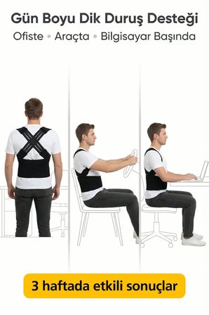 Medikal Duruş Korsesi – Sırt Omuz Desteği, Kamburluk Karşıtı, Dik Durma Aparatı, Kadın Erkek Unisex