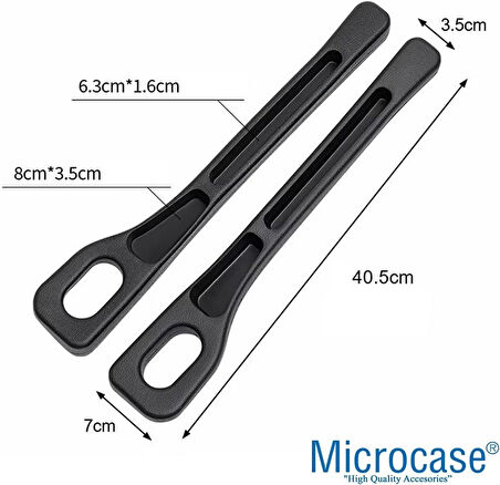 Microcase Araç İçi Koltukarası Eşya Malzeme Telefon Tutucu Saklama Organizatör Sağ Sol 2 Adet SET Siyah - AL5286