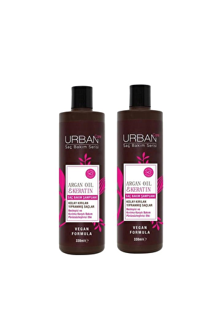 Urban Care Argan&Keratin Şampuan 330ml X2'li SET