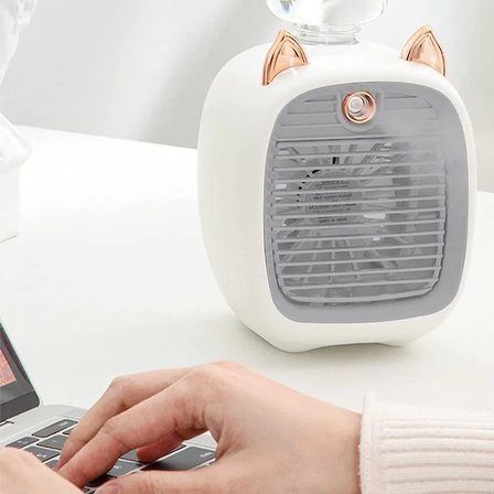 EZERE Hava Nemlendiricili Masaüstü Fan Taşınabilir Mini Klima Soğutucu-(5775)