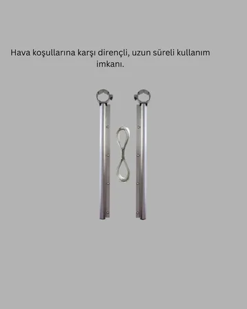 25x60 Balkon Askılığı Kare Demir Uyumlu Hava Dayanıklı Çamaşır Askısı