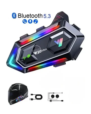 Bluetooth 5.3 Motosiklet Kask Intercom Kulaklık 1000 Metre Bağlantı