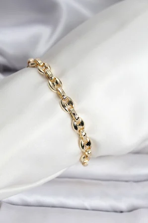 14K Gold Renk Kaplama Kahve Çekirdeği Model CM Kadın Bileklik 5886