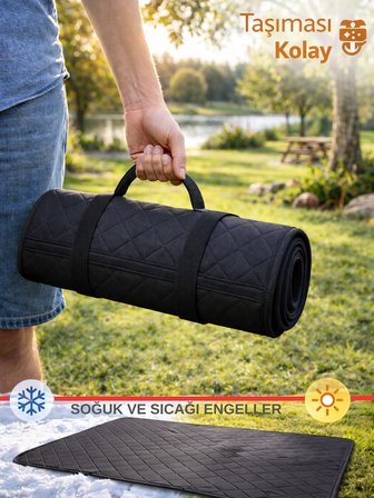 Beylini Piknik Örtüsü Baklava Desen Kamp Matı Isıya Suya Dayanıklı Taşınabilir Saklanabilir Plaj Çim Sofra 150x200