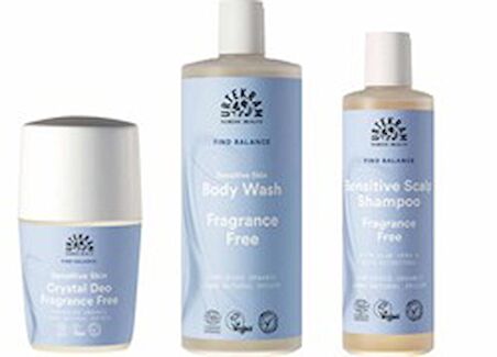 Urtekram Find Balance Kokusuz Şampuan 250 ml - Duş Jeli 500 ml - Roll-on 75 ml - Hassas Ciltler için