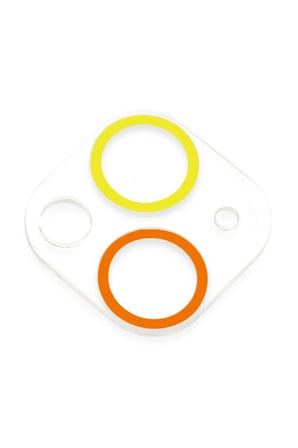 Uray store Apple iPhone 13 Renkli Kamera Lens Koruma Cam - Sarı-Turuncu