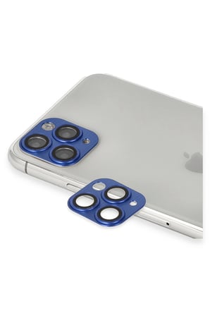 Uray store Apple iPhone 11 Pro Max Pers Alüminyum Kamera Lens - Lacivert