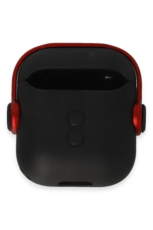 Uray store Apple Airpods 2 (2.nesil) Cool Kılıf - Siyah-Kırmızı