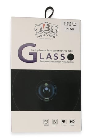 Uray store Apple iPhone 15 Bilvis Titan Kamera Lens - Pembe