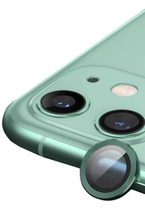 Uray store Apple iPhone 11 Raze Metal Kamera Lens - Yeşil