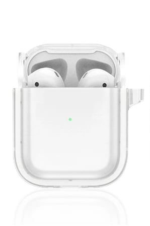 Movenchy Apple Airpods 4 (4.nesil)/Airpods 5 (5.Nesil) Shiny Şeffaf Kılıf - Beyaz