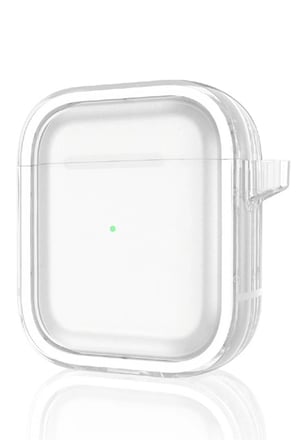 Movenchy Apple Airpods 4 (4.nesil)/Airpods 5 (5.Nesil) Shiny Şeffaf Kılıf - Beyaz
