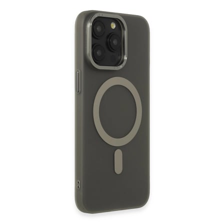 Apple İphone 15 Pro Max Kılıf Lodos Magneticsafe Mat Kapak - Titan Gri