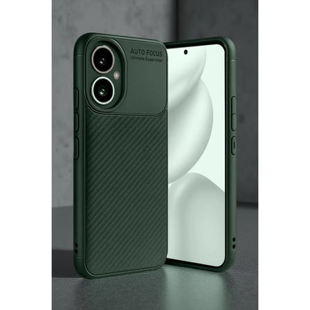 Honor 400 Kılıf Auto Focus Karbon Kapak - Koyu Yeşil