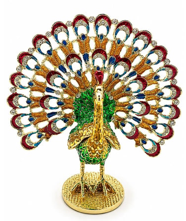 Swaroski Taşlı Tavuskuşu Alk5712