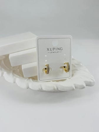 Zirkon Taşlı Pirinç Zirkon Küpe - Kp00323