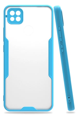 Uray store Xiaomi Redmi 9C Kılıf Platin Silikon - Mavi