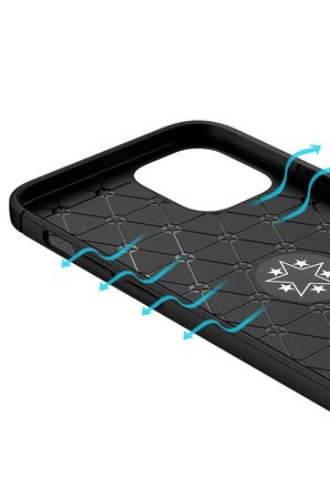 Uray store Apple iPhone 12 Mini Kılıf Range Yüzüklü Silikon - Siyah-Kırmızı