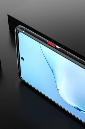 Uray store Samsung Galaxy A91 / S10 Lite Kılıf Range Yüzüklü Silikon - Siyah-Gold
