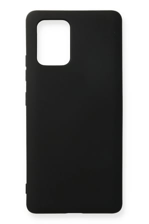 Uray store Samsung Galaxy A91 / S10 Lite Kılıf Nano içi Kadife Silikon - Siyah