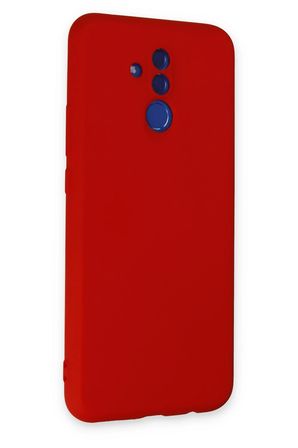 Uray store Huawei Mate 20 Lite Kılıf Nano içi Kadife Silikon - Kırmızı