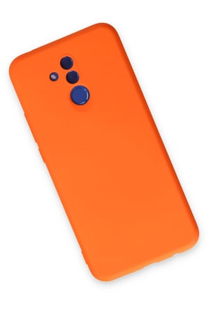 Uray store Huawei Mate 20 Lite Kılıf Nano içi Kadife Silikon - Turuncu