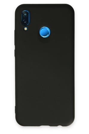 Uray store Huawei P20 Lite Kılıf Nano içi Kadife Silikon - Siyah
