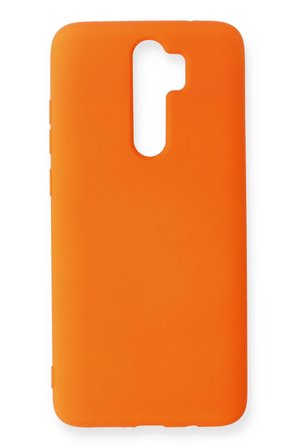 Uray store Xiaomi Redmi Note 8 Pro Kılıf Nano içi Kadife Silikon - Turuncu