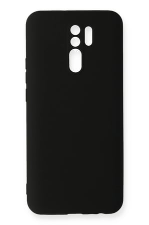 Uray store Xiaomi Redmi 9 Kılıf Nano içi Kadife Silikon - Siyah
