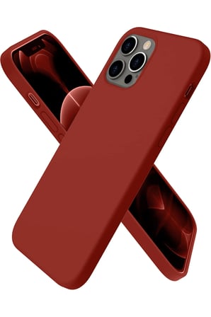 Uray store Apple iPhone 12 Pro Max Kılıf First Silikon - Bordo