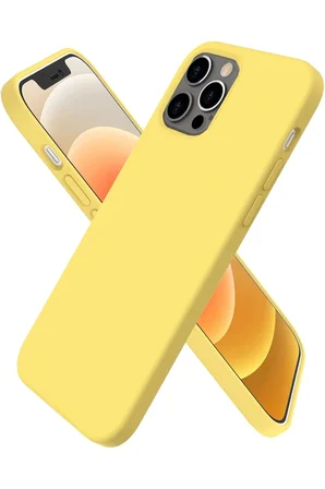 Uray store Apple iPhone 12 Pro Max Kılıf First Silikon - Sarı