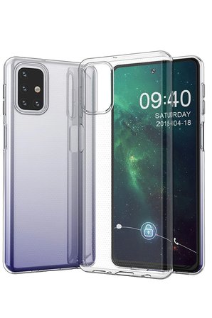 Uray store Samsung Galaxy M31S Kılıf Lüx Şeffaf Silikon