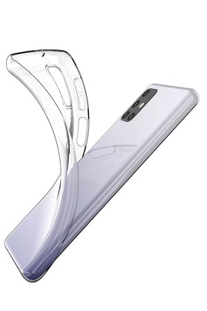 Uray store Samsung Galaxy M31S Kılıf Lüx Şeffaf Silikon