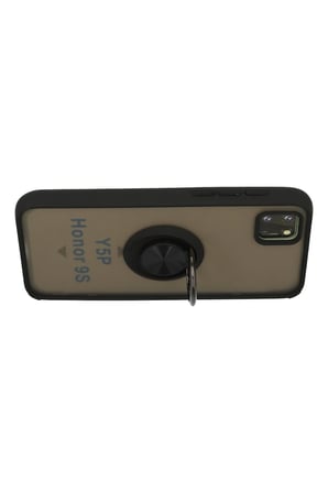 Uray store Huawei Y5P Kılıf Montreal Yüzüklü Silikon Kapak - Siyah