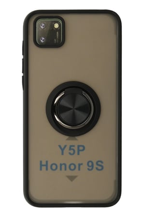 Uray store Huawei Y5P Kılıf Montreal Yüzüklü Silikon Kapak - Siyah