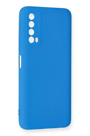 Uray store Huawei P Smart 2021 Kılıf Nano içi Kadife Silikon - Mavi