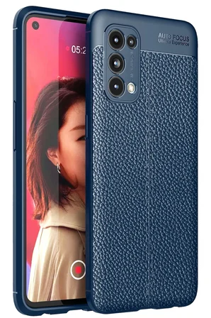 Uray store Oppo Reno 5 Kılıf Auto Focus Kapak - Lacivert
