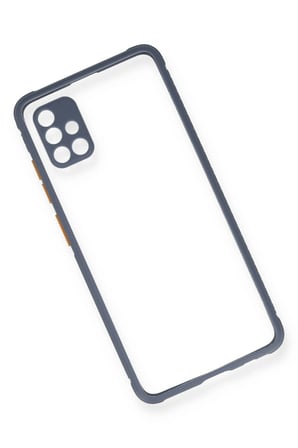 Uray store Samsung Galaxy A71 Kılıf Miami Şeffaf Silikon - Gri