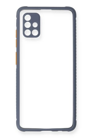 Uray store Samsung Galaxy A71 Kılıf Miami Şeffaf Silikon - Gri
