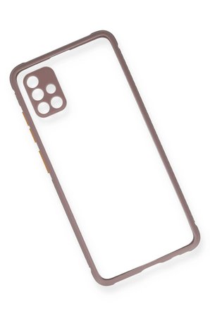 Uray store Samsung Galaxy A71 Kılıf Miami Şeffaf Silikon - Açık Mor