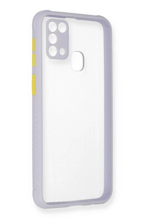 Uray store Samsung Galaxy M31 Kılıf Miami Şeffaf Silikon - Lila
