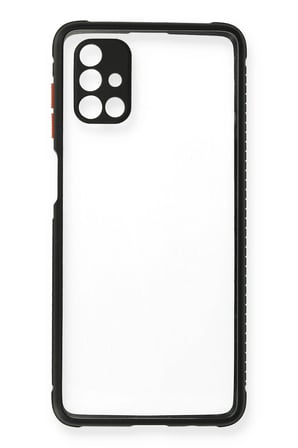 Uray store Samsung Galaxy M51 Kılıf Miami Şeffaf Silikon - Siyah