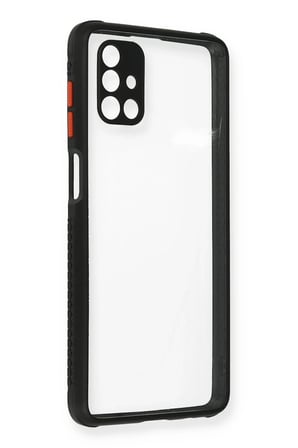 Uray store Samsung Galaxy M51 Kılıf Miami Şeffaf Silikon - Siyah