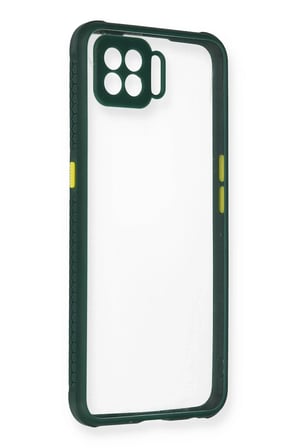 Uray store Oppo A73 Kılıf Miami Şeffaf Silikon - Koyu Yeşil