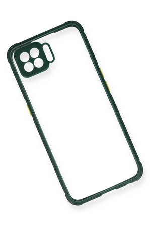 Uray store Oppo A73 Kılıf Miami Şeffaf Silikon - Koyu Yeşil