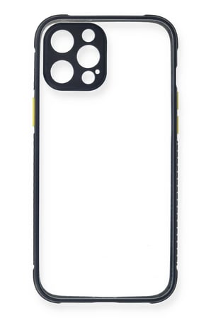 Uray store Apple iPhone 12 Pro Kılıf Miami Şeffaf Silikon - Lacivert